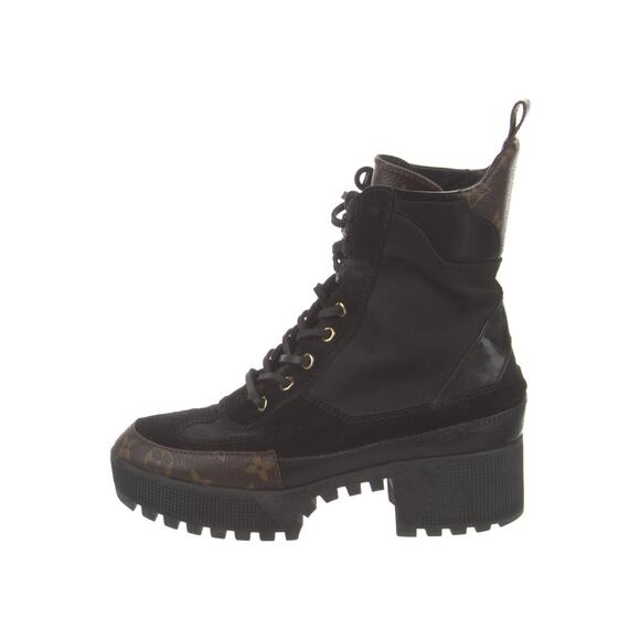 ❤️Louis Vuitton Monogram Pattern Leather Combat Boots❤️ - Picture 1 of 5